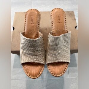 Born Eugenia Natural Woven Slide Mules Size 9